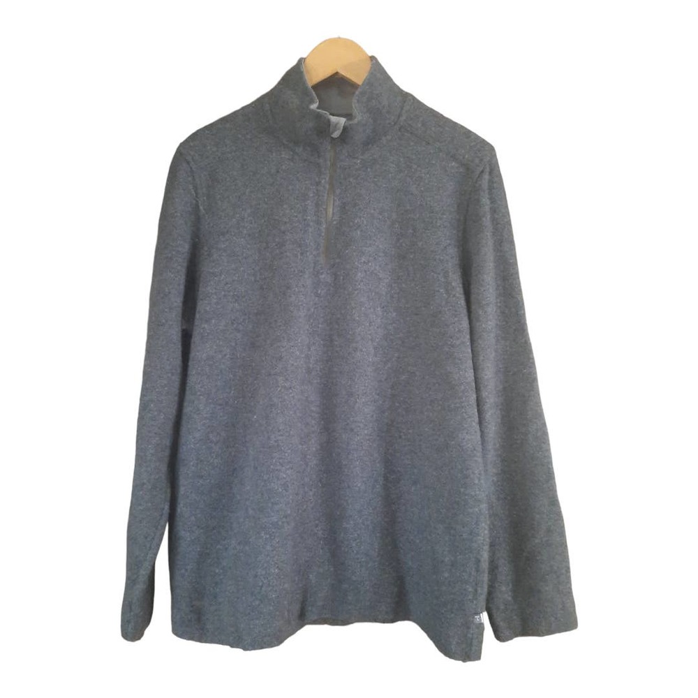 Toad & Co Kennicott Mens Gray 1/4 Zip Wool Blend Pullover Size Large